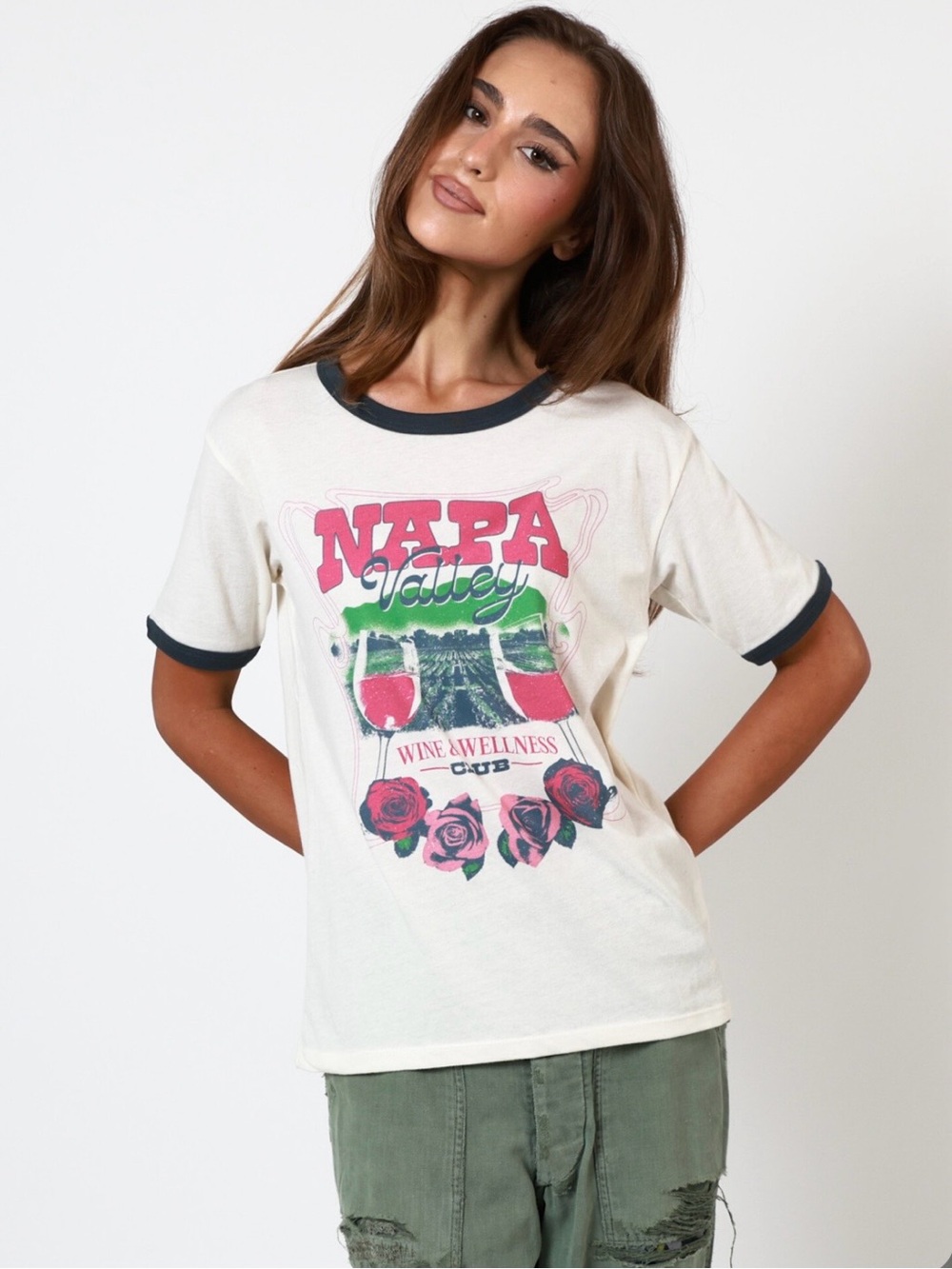 Girl Dangerous Napa Valley Wine & Wellness Graphic Tee In Bone